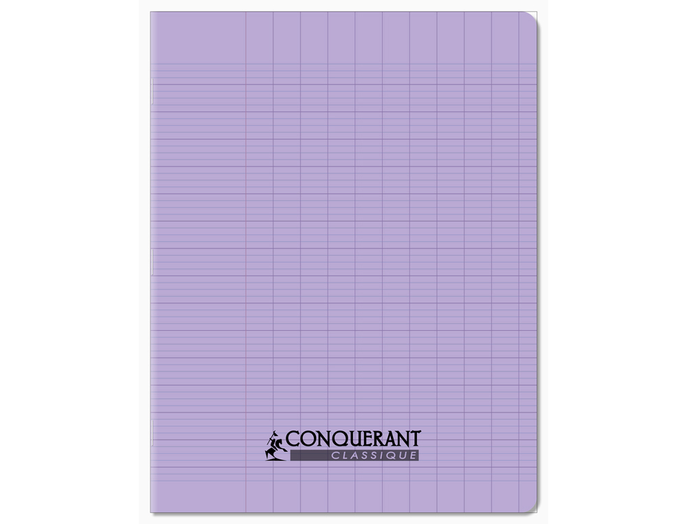 CAHIER CONQUERANT POPLYPROPYLENE PAPIER VELIN   EXTRA PASTEL 17X22 CM 96      PAGES PIQURE 90G SEYES LILA