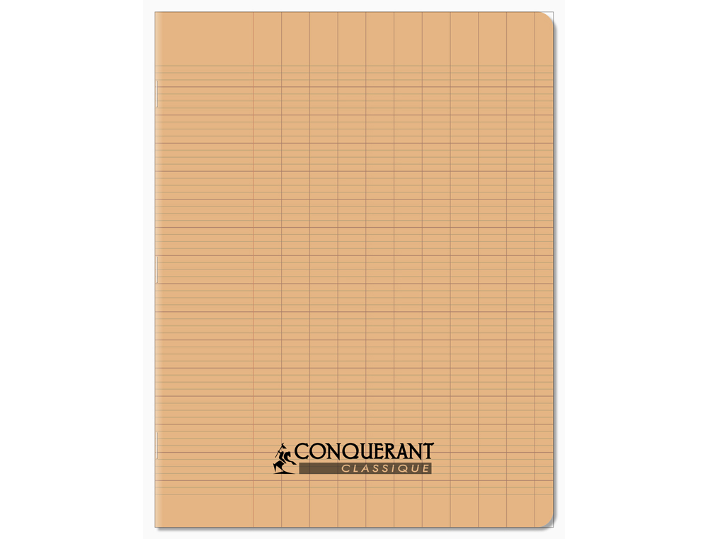 CAHIER CONQUERANT POPLYPROPYLENE PAPIER VELIN   EXTRA PASTEL 17X22 CM 96      PAGES PIQURE 90G ABRICOT