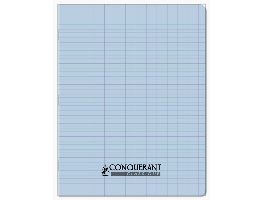 CAHIER CONQUERANT POPLYPROPYLENE PAPIER VELIN   EXTRA PASTEL 17X22 CM 96      PAGES PIQURE 90G BLEU PASTEL