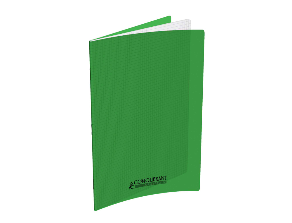 CAHIER CONQUERANT POPLYPROPYLENE INDECHIRABLE   ET LAVABLE PAPIER VELIN EXTRA 24X32 CM 96 PAGES 5X5 PIQURE