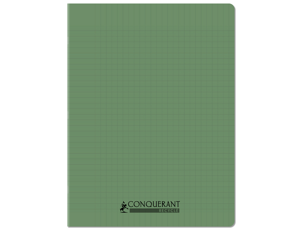 CAHIER CONQUERANT POPLYPROPYLENE INDECHIRABLE   ET LAVABLE RECYCLE 24X32 CM   96 PAGES SEYES PIQURE 90G
