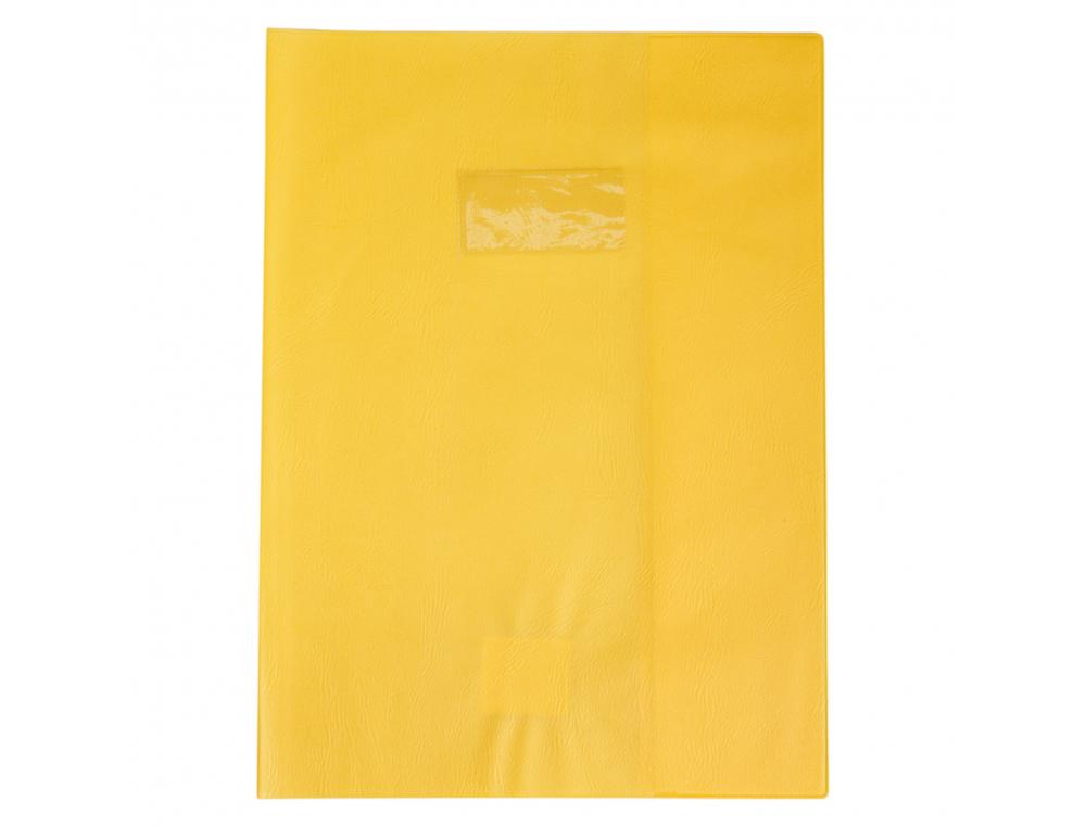 PROTEGE-CAHIER CLAIREFONTAINE 24X32CM PLASTIQUE 22/100E     OPAQUE COLORIS JAUNE