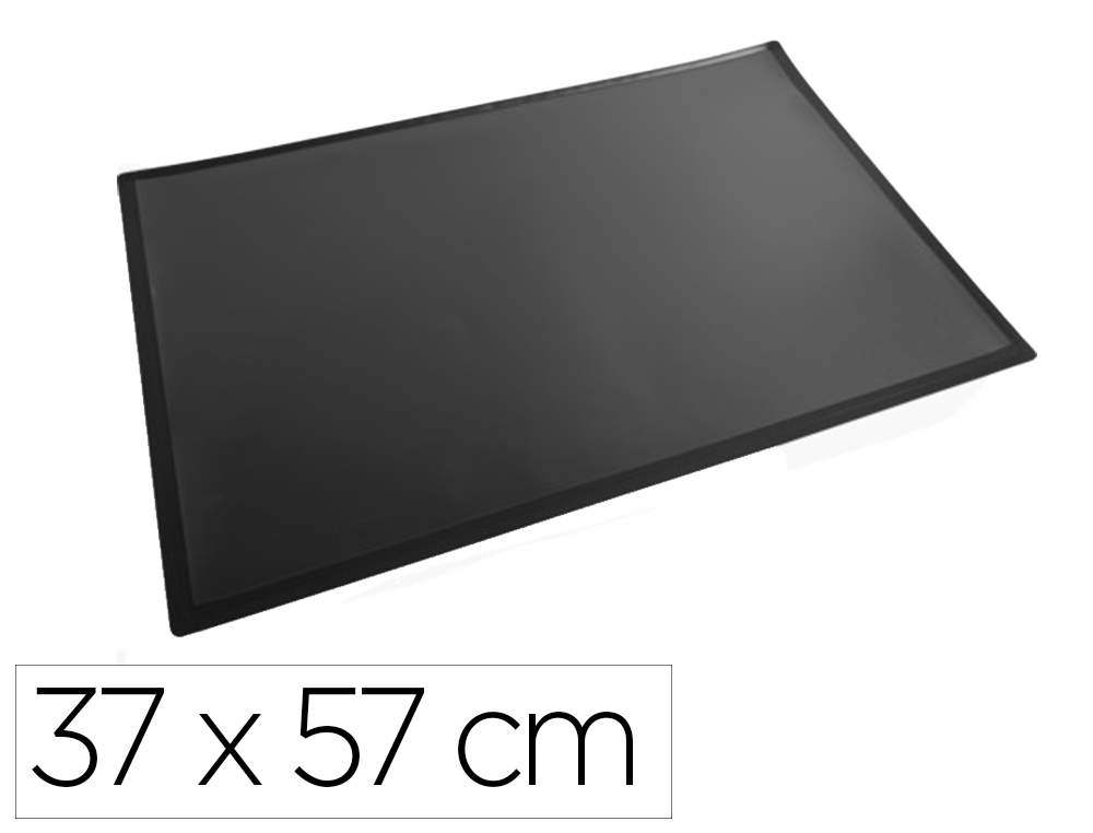 SOUS MAIN EXACOMPTA KREACOVER PVC PERSONNALISABLE AVEC      RABAT TRANSPARENT 37X57 CM    NOIR