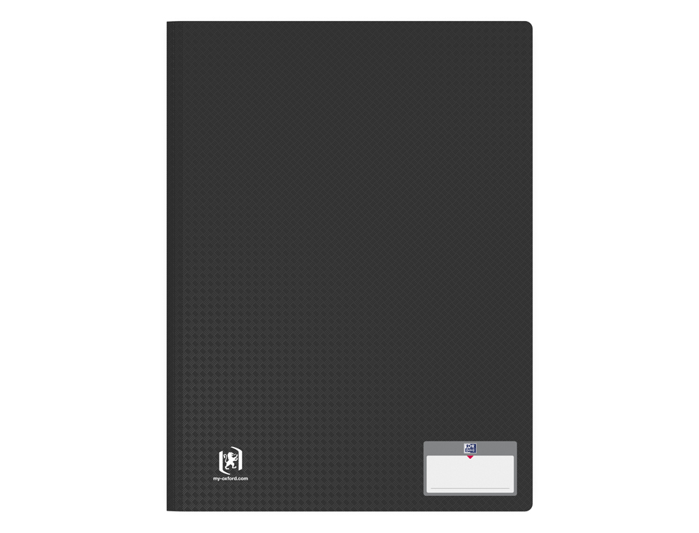 PROTEGE DOCUMENTS MEMPHIS OXFORD COUVERTURE EN          POLYPROPYLENE OPAQUE 20 VUES  COLORIS NOIR