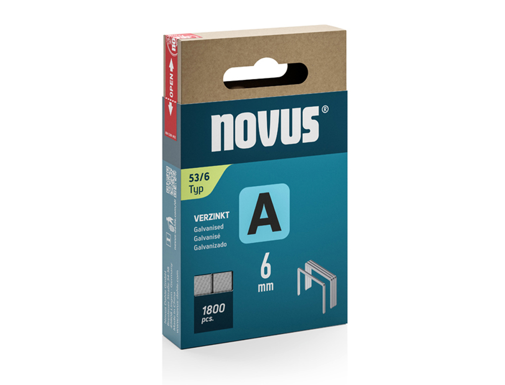 AGRAFES POUR CLOUEUR 53/6 NOVUS BOITE DE 1800