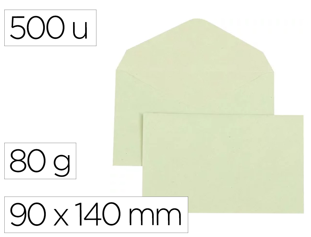 ENVELOPPE GPV ELECTION RECYCLEE 90X140MM 80G PATTE   TRIANGULAIRE NON GOMMEE VERT  BOITE 500 UNITES