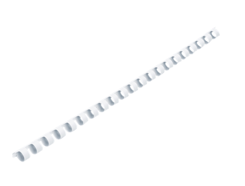 PEIGNES PLASTIQUE GBC POUR FORMAT A4 10MM 65 FEUILLES   COLORIS BLANC BOITE DE 100    UNITES