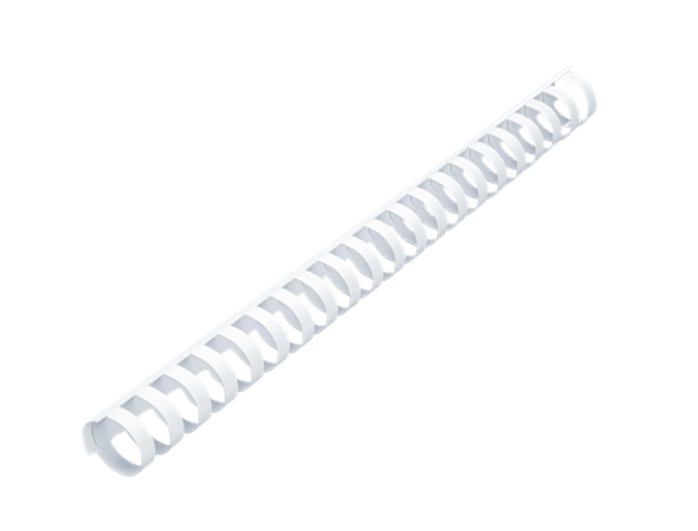 PEIGNES PLASTIQUE GBC POUR FORMAT A4 22MM 195 FEUILLES  COLORIS BLANC BOITE DE 100    UNITES