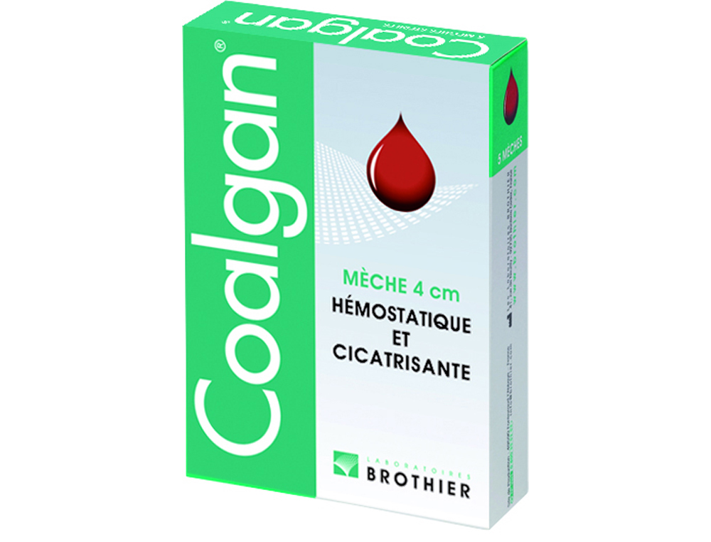 MECHES HEMOSTATIQUES STERILES COALGAN BOITE DE 5 UNITES