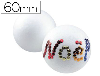 BOULE STYROPOR  DCORER DIAMTRE 60MM