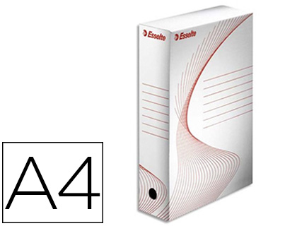 BOTE ARCHIVES ESSELTE STANDARD CARTON ONDUL RECYCLABLE A4 245X345MM DOS 80MM ASSEMBLAGE MANUEL FACIL COLORIS BLANC