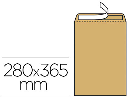 POCHETTE GPV KRAFT 120G 26 280X365MM SOUFFLET 30MM ANTI-CLATEMENT BOTE 250 UNITS