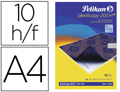 PAPIER CARBONE PELIKAN A4 210X297MM CRITURE MANUSCRITE POCHETTE 10 FEUILLES