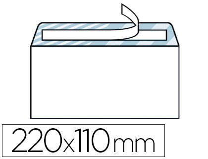 ENVELOPPE GPV DL 110X220MM 90G ADHSIVE FERMETURE RAPIDE SCURISE DFINITIVE BLANCHE BOTE 500 UNITS