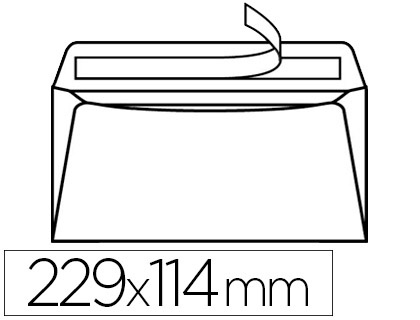 ENVELOPPE GPV MULTIMACHINE 114X229MM 80G GOMME BOTE 1000 UNITS