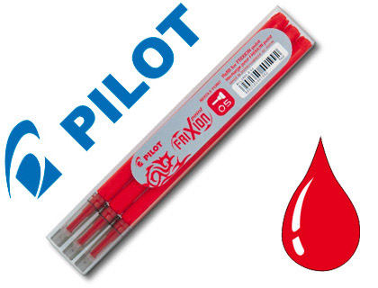 RECHARGE ROLLER PILOT FRIXION POINT POINTE AIGUILLE 0.3MM ENCRE EFFAABLE COLORIS ROUGE SET DE 3 UNITS