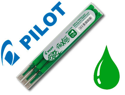 RECHARGE ROLLER PILOT FRIXION POINT POINTE AIGUILLE 0.3MM ENCRE EFFAABLE COLORIS VERT SET DE 3 UNITS