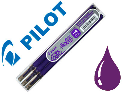 RECHARGE ROLLER PILOT FRIXION POINT POINTE AIGUILLE 0.3MM ENCRE EFFAABLE COLORIS VIOLET SET DE 3 UNITS