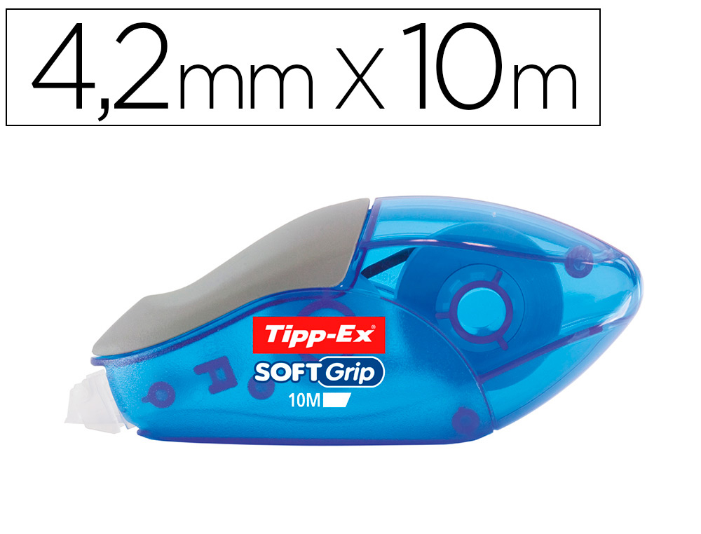 CORRECTEUR TIPP-EX SOFT GRIP DVIDOIR RUBAN 4.2MMX10M APPLICATION FRONTALE RCRITURE IMMDIATE