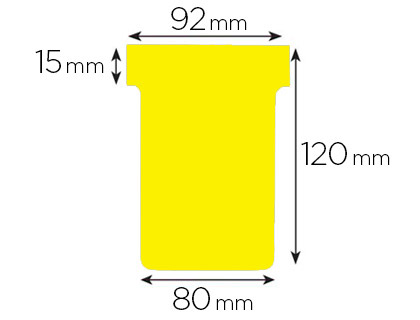 FICHE PLANNING NOBO INDICE 3 15X92X120X80MM COLORIS JAUNE TUI 100 UNITS