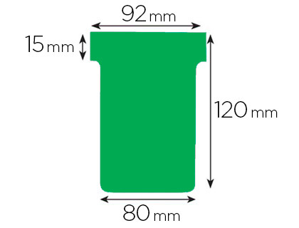 FICHE PLANNING NOBO INDICE 3 15X92X120X80MM COLORIS VERT TUI 100 UNITS