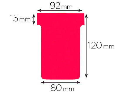 FICHE PLANNING NOBO INDICE 3 15X92X120X80MM COLORIS ROUGE TUI 100 UNITS