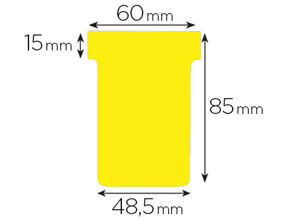 FICHE PLANNING NOBO INDICE 2 15X60X85X48.5MM COLORIS JAUNE TUI 100 UNITS