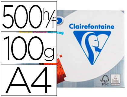 PAPIER CLAIREFONTAINE MULTIFONCTION LASER COULEUR DCP A4 100G/M2 BLANC SATIN PARFAITE OPACIT 500 FEUILLES