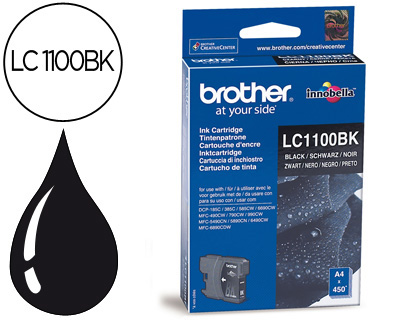CARTOUCHE BROTHER JET D'ENCRE LC1100BK COULEUR NOIR 450P
