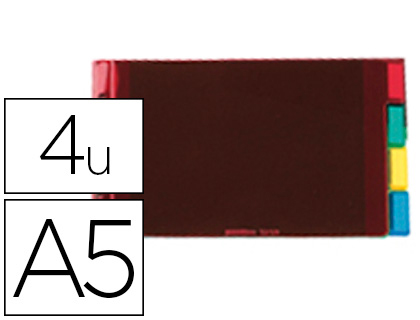 INTERCALAIRE OXFORD PVC CRISTAL PAIS 12/100E 4 POSITIONS A5 150X210MM FICHES TIQUETTES PR-IMPRIMES