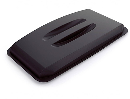 COUVERCLE POUBELLE DURABIN RECTANGULAIRE POUBELLE 60L 2 POIGNES COLORIS NOIR