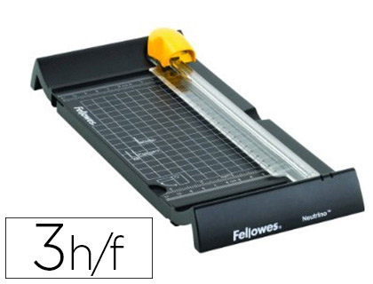 ROGNEUSE FELLOWES MINI NEUTRON A5 CAPACIT 5F SAFECUT RGLETTE TLSCOPIQUE A4 PAYSAGE LONGUEUR COUPE 240MM