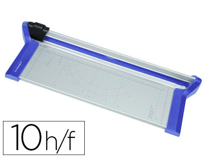 ROGNEUSE Q-CONNECT MTAL PRESSION AUTOMATIQUE DIN A3 CAPACIT 10F GRADUATION 5MM COUPE PAPIER TRANSPARENT 565X78MM