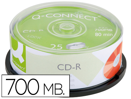 CD-R Q-CONNECT 700MB 80MIN TOUR 25 UNITS