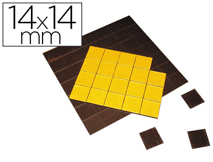 AIMANT ADHSIF SIGN CARR INVISIBLE 14X14MM 1 FACE ADHSIVE 1 FACE MAGNTIQUE PACK 48 UNITS