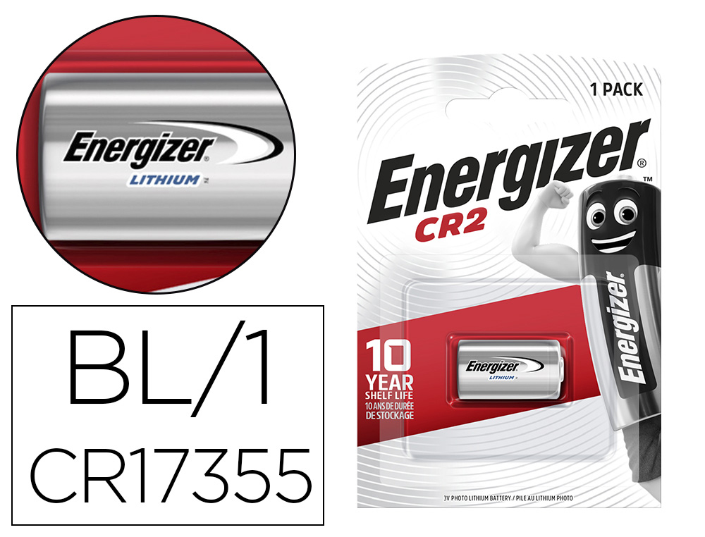 PILE ENERGIZER LITHIUM PHOTO I .C.E. CR17355 TAILLE CR2 BLISTER 1 UNIT