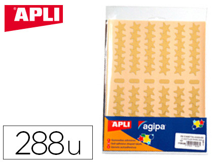 GOMMETTE MTALLISE APLI AGIPA TOILE COLORIS OR ARGENT POCHETTE 288 UNITS