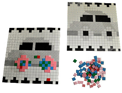 CARR MOUSSE MOSAQUE 1X1CM 10 COLORIS ASSORTIS 1000 UNITS