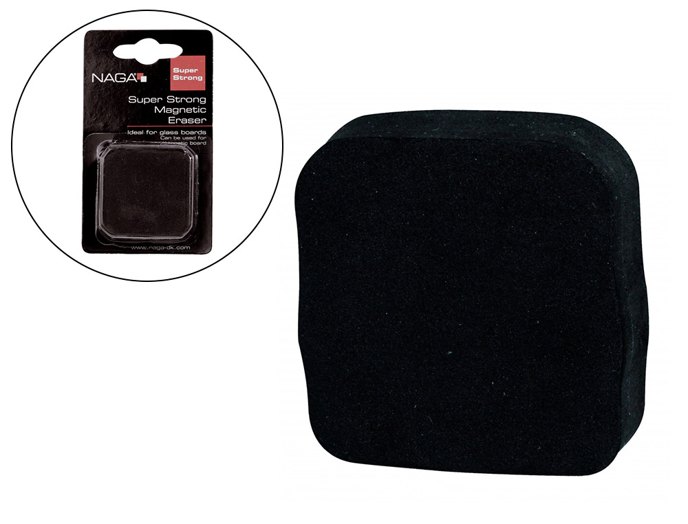 BROSSE MAGNTIQUE NAGA SPCIAL VERRE CARRE EFFAAGE SEC AIMANTS PUISSANTS 5X5X17CM