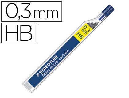 MINE GRAPHITE STAEDTLER MARS MICRO 0.3MM HB CARBON PAPIER STANDARD DESSIN TOUS PORTEMINES TUI 12 UNITS