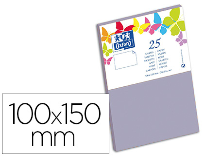 CARTE OXFORD VLIN 100X150MM 240G COLORIS PARME TUI 25 UNITS