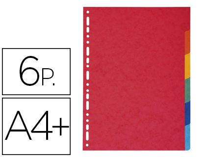 INTERCALAIRE EXACOMPTA CARTE MARBRE RECYCLE 220G 6 POSITIONS XXL COLORIS VIFS
