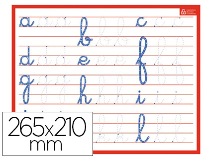 CALENDRIER BOUCHUT GRANDRMY ARDOISE EFFAABLE MINUSCULES CURSIVES RECTO/VERSO 21X26.5CM SURFACE PELLICULE BRILLANTE