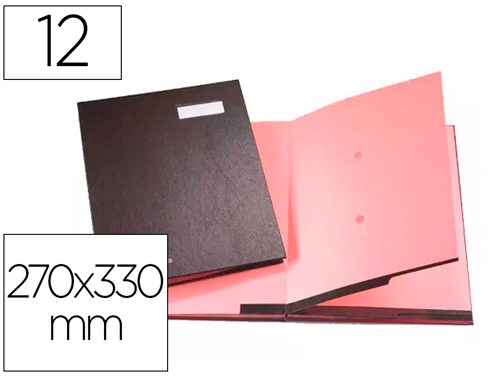 PARAPHEUR EXTENDOS CLIP'S JR 16 COMPARTIMENTS COUVERTURE PLASTIFIE REMBORDE INTRIEUR BUVARD ROSE 270X330MM NOIR