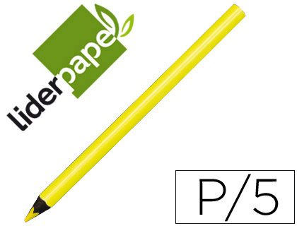 SURLIGNEUR LIDERPAPEL CRAYON DE COULEUR NON JUMBO MINE EXTRA-RSISTANTE FORME TRIANGULAIRE ERGONOMIQUE COLORIS JAUNE