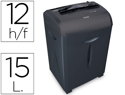 DESTRUCTEUR Q-CONNECT Q12CC AUTOMATIQUE COUPE CROISE 5.6X55MM CAPACIT 12F DTRUIT TROMBONES 15L 317X226X515MM 7.3KG