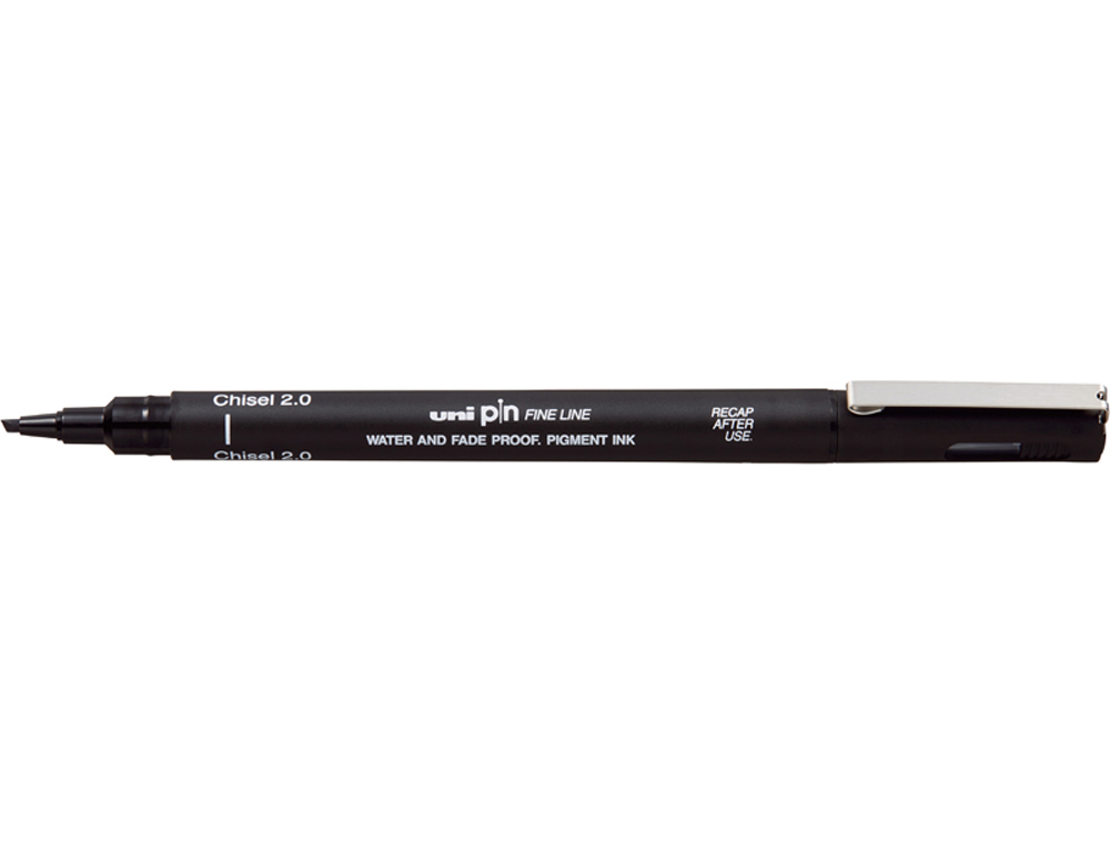 FEUTRE TECHNIQUE UNIBALL CALIBREES  POINTES BISEAU     2MM COLORIS NOIR