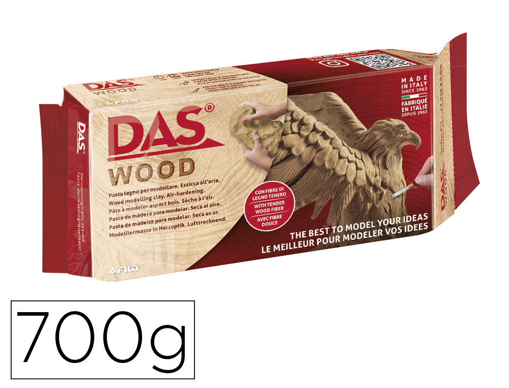 PATE A MODELER DAS WOOD FINITION BOIS BOITE 700GR
