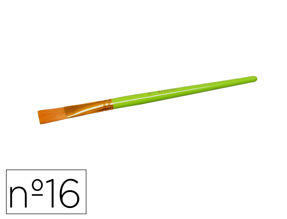 BROSSE O'COLOR POILS SYNTHETIQUE N16 NYLON SOUPLES NERVEUX VIROLE ALUMINIUM MANCHE BOIS  LAQUE LOT 10 UNITES