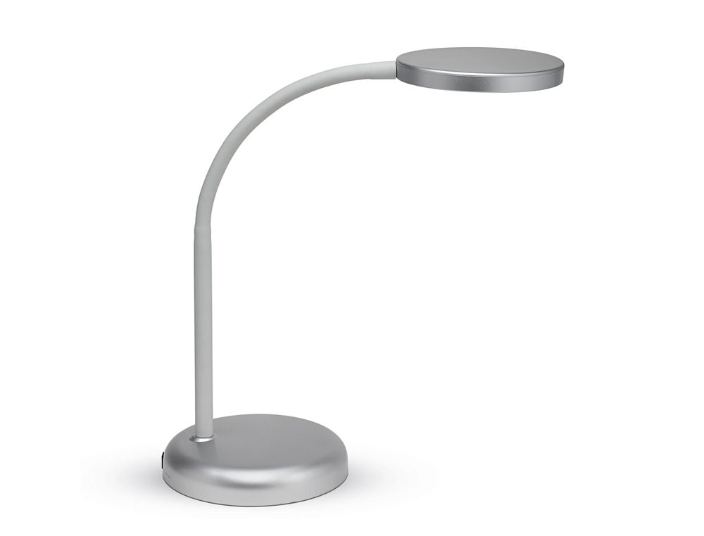 LUMINAIRE BUREAU MAUL JOY 16 LED HAUTEUR 33,5 CM BRAS      38,5CM TETE DIAMETRE 11,8CM   COLORIS ARGENT